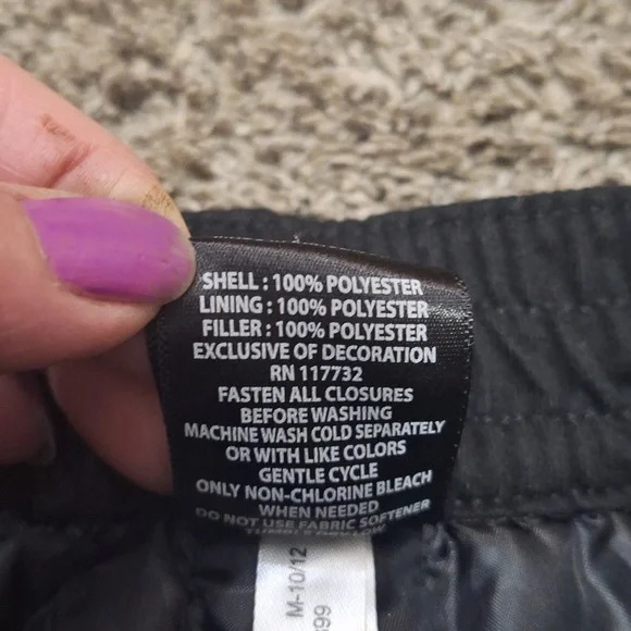 Zero Xposur zip closure snow ski pants - M 10-12 - lined black - Picture 4 of 7